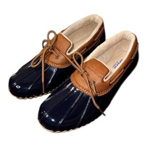 JBU Jamba Woodbury Waterproof Duck Boot Navy Tan Size 7.5